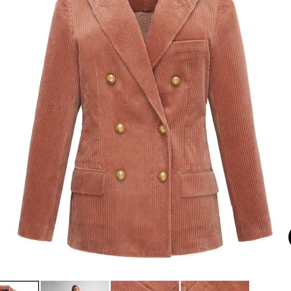 Veronica Beard mauve Corduroy Blazer with Gold Buttons NWT